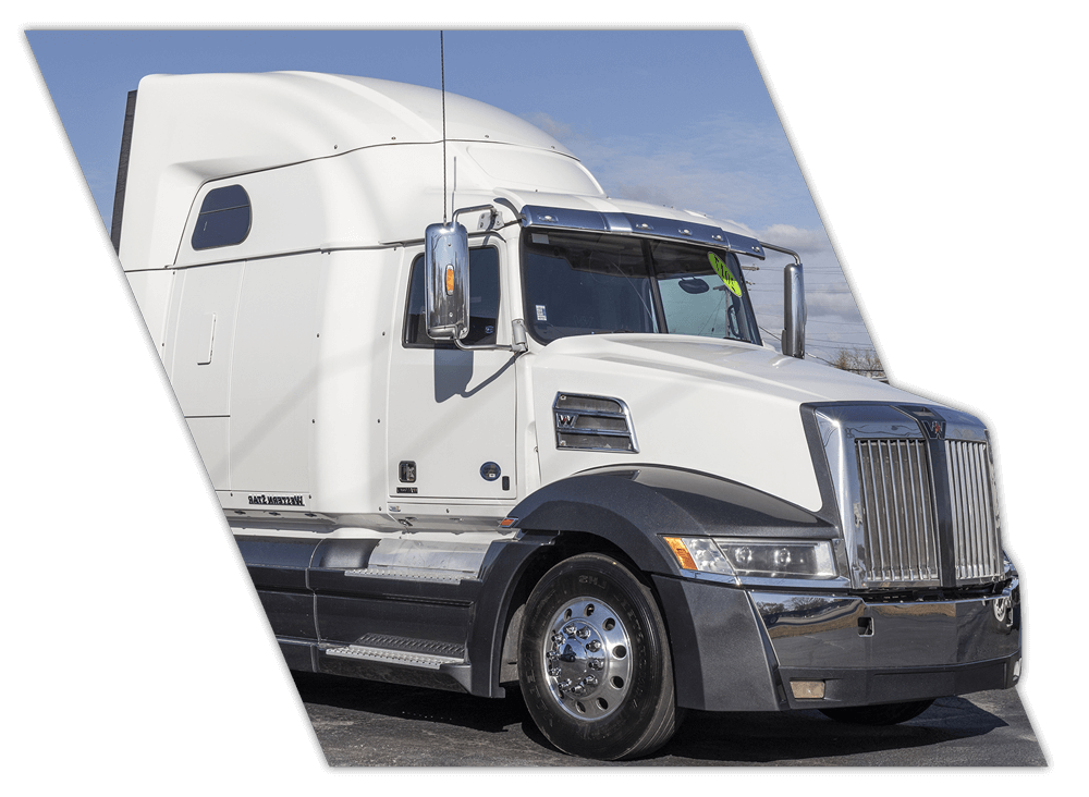 White truck in CDL school in Monroe Louisiana