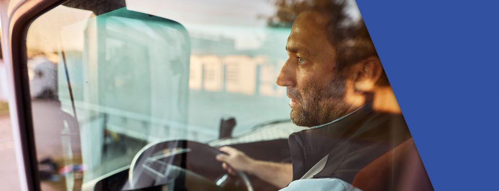 a new truck driver backing up the truck