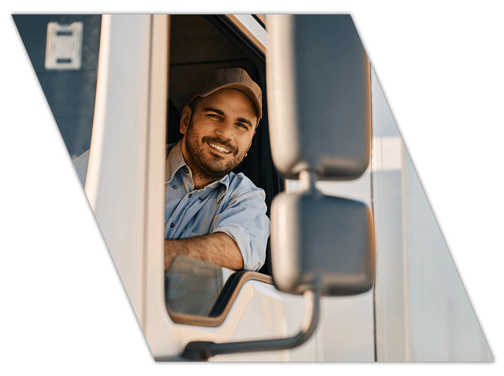 Happy truck driving training student for CDL contract training in Mississippi