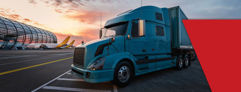 corporate cdl training truck on airport runray